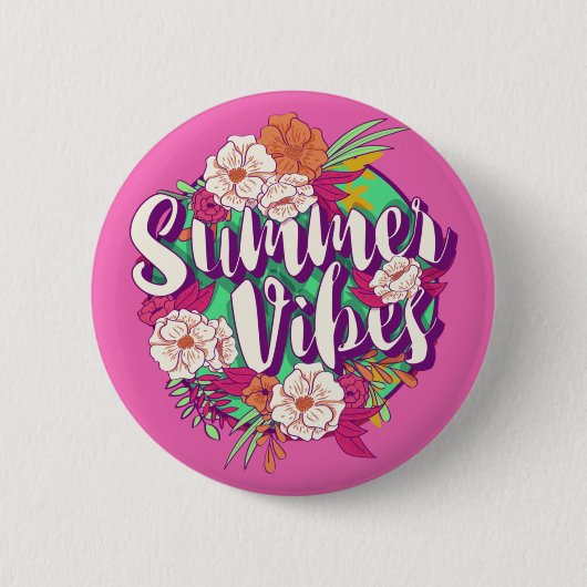 Summer Vibes Ronde Button 5,7 Cm (Voorkant)