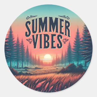 Summer Vibes Ronde Sticker
