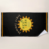 "Summer Vibes" Serviette de plage de vacances (Devant)
