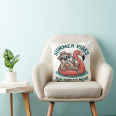 Summer Vibes Sloth Funny Lazy Float 2 Kussen (Stoel)
