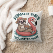Summer Vibes Sloth Funny Lazy Float Kussen (Deken)