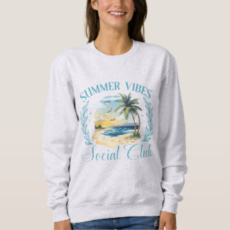 Summer Vibes Social Club | Casual Coastal Unisex Trui