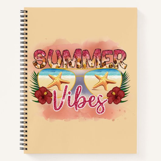 Summer Vibes | Starvissen | Kuststrand Notitieboek (Voorkant)