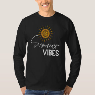Summer Vibes Sun Illustration Summer Vacation Summ T-shirt