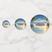 Summer Vibes Table Confetti – 3D & kleurrijke zome (Achterkanten)