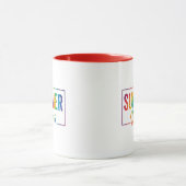 SUMMER Vibes Tie-Dye Rainbow Coffee Mug  Bold Mok (Midden)