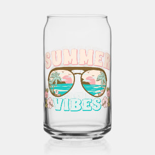 Summer Vibes Tropical Beach Zomer Fun Blikvorm Glas