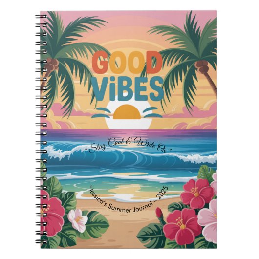 Summer Vibes Tropical Notitieboek (Voorkant)