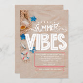 Summer Vibes Uitnodiging (Voorkant / Achterkant)