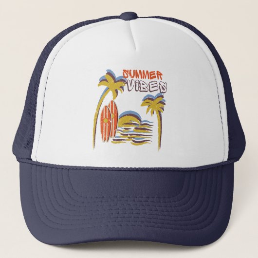 Summer Vibes Vakantie  Trucker Pet (Voorkant)