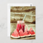 Summer Vibes Watermelon Briefkaart (Voorkant / Achterkant)