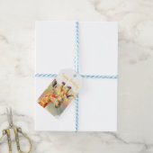 Summer Vibes Waterverf Giraffe - Happy Birthday Cadeaulabel (Met Touw)