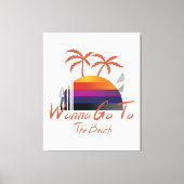 Summer Vibes wil naar het strand Classic Canvas Afdruk (Voorkant)