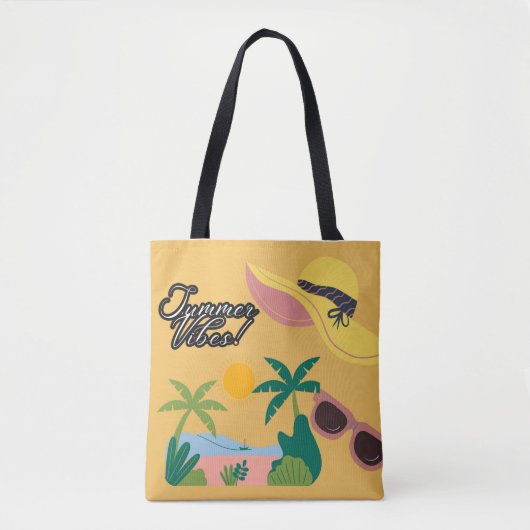 Summer Vibes Yellow Tote bag (Voorkant)