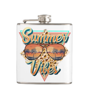 Summer Vibes zonnebril strandzonsondergang Heupfles
