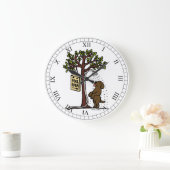 Summer Water Fun Chocolate Labrador Grote Klok (Huis)