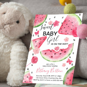 Summer Watermelon "A Sweet Baby" Baby shower Kaart