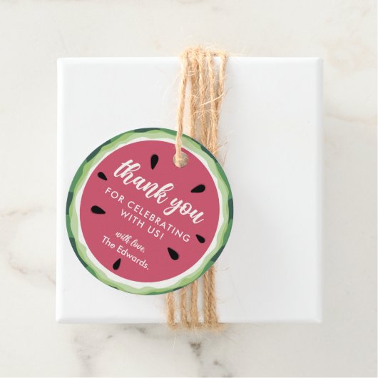 Summer Watermelon Dank je Baby shower Bedankjes Labels (In situ)