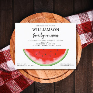 Summer Watermelon Family Reunion Invite Briefkaart
