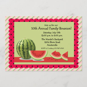 Summer Watermelon Invitation Kaart