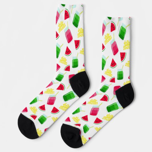 Summer Watermelon Pattern Socks Sokken (Links)