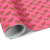 Summer Watermelon Pink Pattern Cadeaupapier (Rol Hoek)