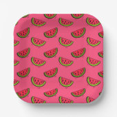 Summer Watermelon Pink Pattern Papieren Bordje (Voorkant)