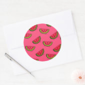 Summer Watermelon Pink Pattern Ronde Sticker (Envelop)