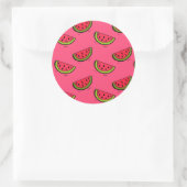 Summer Watermelon Pink Pattern Ronde Sticker (Tas)
