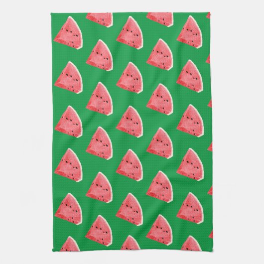 Summer Watermelon Slices Pattern Theedoek (Verticaal)
