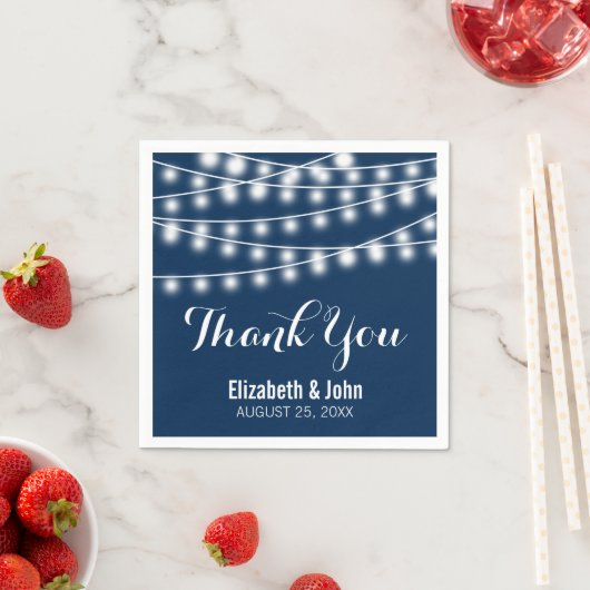 Summer Wedding String Lights Design Servetten (Insitu)