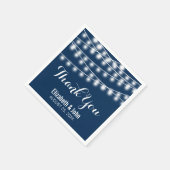 Summer Wedding String Lights Design Servetten (Hoek)