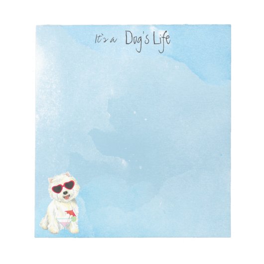 Summer Westie Notitieblok (Voorkant)