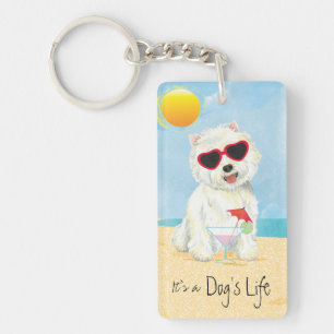 Summer Westie Sleutelhanger