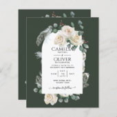 Summer White Roses Emerald Sage Greenery WEDDING (Voorkant / Achterkant)