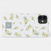 Summer Wilde Waterverf Pattern Monogram Case-Mate iPhone Case (Achterkant (horizontaal))