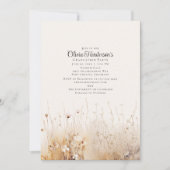 Summer Wildflower Afstuderen Invitation Kaart (Voorkant)