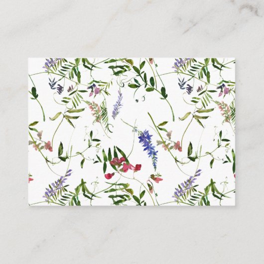 Summer Wildflower Baby shower Boekaanvraag Informatiekaartje (Achterkant)