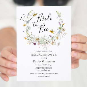 Summer Wildflower Bride to Bee Vrijgezellenfeest Kaart