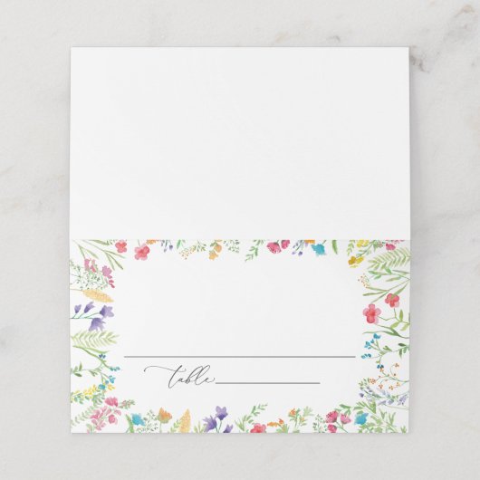 Summer Wildflower bruiloft (Buitenkant ongevouwen)