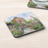 Summer Wildflower English Garden in York Bier Onderzetter (Linkerzijde)