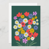 Summer Wildflower Feestdagenkaart (Voorkant / Achterkant)