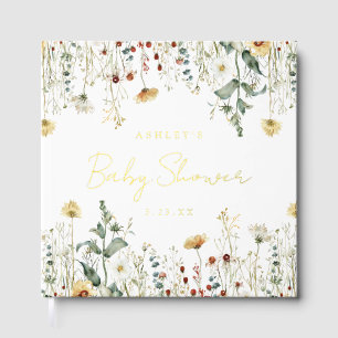Summer Wildflower Field Baby shower Gastenboek