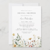 Summer Wildflower Field Bridal Shower Invitation (Devant)