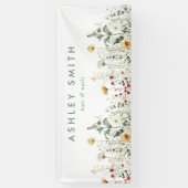 Summer Wildflower Field Business Spandoek (Verticaal)