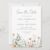 Summer Wildflower Field Photo Save The Date (Devant)