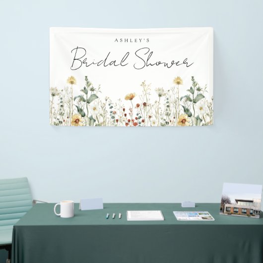 Summer Wildflower Field Vrijgezellenfeest Spandoek (Beurs)
