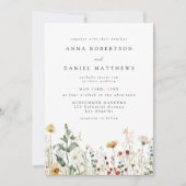 Summer Wildflower Field Wedding Invitation (Devant)