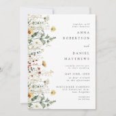 Summer Wildflower Field Wedding Invitation (Devant)