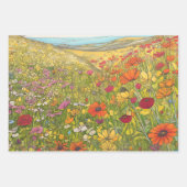 Summer Wildflower Fields | Ontkoppeling van zwaarg Inpakpapier Vel (Voorkant 2)